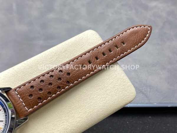 BLS Factory Breitling Top Time B01 A233101A1A1X1 42mm Steel Brown Leather Strap Black Eye White Dial (1) BLS Factory Breitling Top Time B01 A233101A1A1X1 42mm Steel Brown Leather Strap Black Eye White Dial