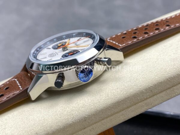 BLS Factory Breitling Top Time B01 A233101A1A1X1 42mm Steel Brown Leather Strap Black Eye White Dial (2) BLS Factory Breitling Top Time B01 A233101A1A1X1 42mm Steel Brown Leather Strap Black Eye White Dial