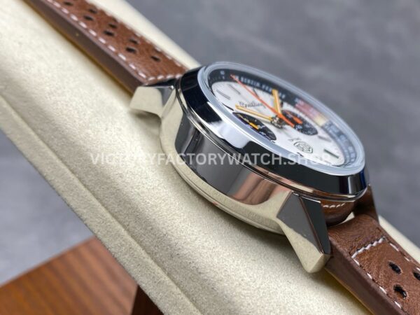 BLS Factory Breitling Top Time B01 A233101A1A1X1 42mm Steel Brown Leather Strap Black Eye White Dial (3) BLS Factory Breitling Top Time B01 A233101A1A1X1 42mm Steel Brown Leather Strap Black Eye White Dial