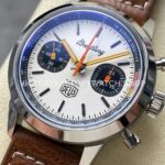 BLS Factory Breitling Top Time B01 A233101A1A1X1 42mm Steel Brown Leather Strap Black Eye White Dial (8) BLS Factory Breitling Top Time B01 A233101A1A1X1 42mm Steel Brown Leather Strap Black Eye White Dial