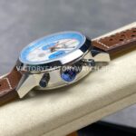 BLS Factory Breitling Top Time B01 A233112A1A1X1 42mm Steel Brown Leather Strap Light Blue Eye White Dial