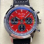 BLS Breitling Top Time B01 A25310241K1X1 red dial black leather