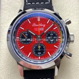 BLS Breitling Top Time B01 A25310241K1X1 red dial black leather