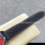 BLS Factory Breitling Top Time B01 A25310241K1X1 42mm Steel Black Leather Strap Red Dial
