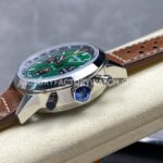 BLS Factory Breitling Top Time B01 AB01762A1L1X1 42mm Steel Brown Leather Strap Green Dial