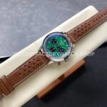 BLS Factory Breitling Top Time B01 AB01762A1L1X1 42mm Steel Brown Leather Strap Green Dial