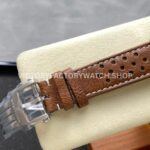BLS Factory Breitling Top Time B01 AB01763A1C1X1 42mm Steel Brown Leather Strap Blue Dial