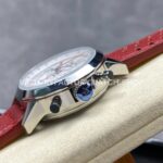 BLS Factory Breitling Top Time B01 AB01766A1A1X1 42mm Steel Red Leather Strap White Dial