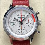 BLS Breitling Top Time B01 AB01766A1A1X1 white dial red leather