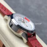BLS Factory Breitling Top Time B01 AB01766A1A1X1 42mm Steel Red Leather Strap White Dial