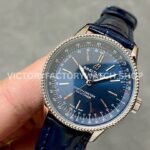BLS Factory Breitling Women Navitimer A17395161C1P2 35mm Steel Leather Strap Blue Dial