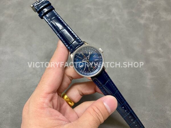 BLS Factory Breitling Women Navitimer A17395161C1P2 35mm Steel Leather Strap Blue Dial