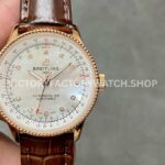 BLS Factory Breitling Women Navitimer R17395211A1P1 35mm Rose Gold Leather Strap Mother of pearl ( BLS Factory Breitling Women Navitimer R17395211A1P1 35mm Rose Gold Leather Strap Mother of pearl Dial