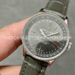 BLS Factory Breitling Women's Navitimer R17395211A1P1 35mm Steel Leather Strap Grey Dial