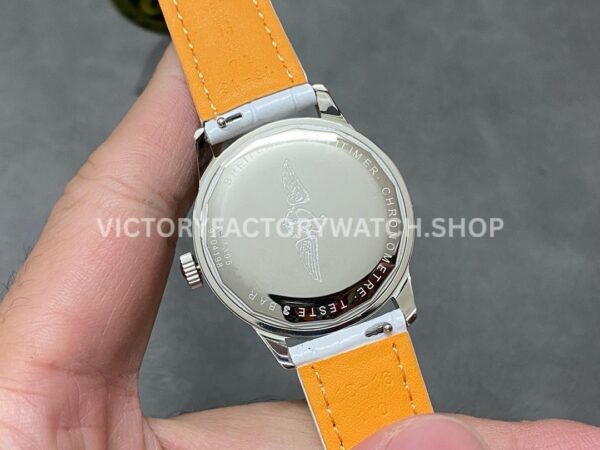 BLS Factory Breitling Women Navitimer U17395211A1P4 35mm Rose Gold&Steel Leather Strap Mot ( (6) BLS Factory Breitling Women Navitimer U17395211A1P4 35mm Rose Gold&Steel Leather Strap Mother of pearl Dial
