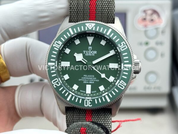 BR Factory Tudor Pelagos FXD 42mm Titanium Textile Strap Green Ceramic Bezel Green Dial (7) BR Factory Tudor Pelagos FXD 42mm titanium green ceramic bezel green dial