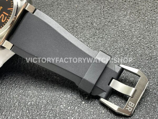 BRF Factory Bell & Ross BR 03 42mm Steel Black Rubber Strap Black Dial (1) BRF Factory Bell & Ross BR 03 42mm Steel Black Rubber Strap Black Dial