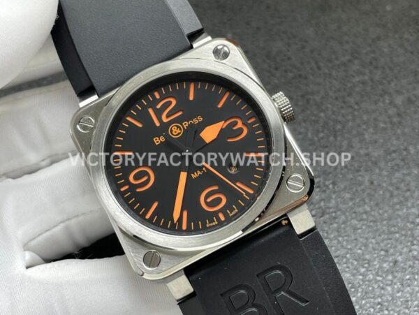 BRF Factory Bell & Ross BR 03 42mm Steel Black Rubber Strap Black Dial (2) BRF Factory Bell & Ross BR 03 42mm Steel Black Rubber Strap Black Dial