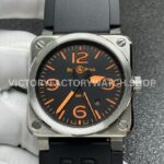 BRF Factory Bell & Ross BR 03 42mm Steel Black Rubber Strap Black Dial (3) BRF Factory Bell & Ross BR 03 42mm Steel Black Rubber Strap Black Dial