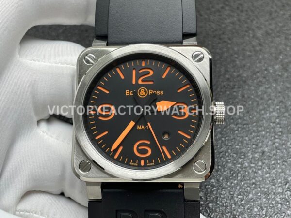 BRF Factory Bell & Ross BR 03 42mm Steel Black Rubber Strap Black Dial (3) BRF Factory Bell & Ross BR 03 42mm Steel Black Rubber Strap Black Dial