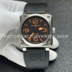 BRF Factory Bell & Ross BR 03 42mm Steel Black Rubber Strap Black Dial (8) BRF Factory Bell & Ross BR-03 42mm steel black dial black rubber strap