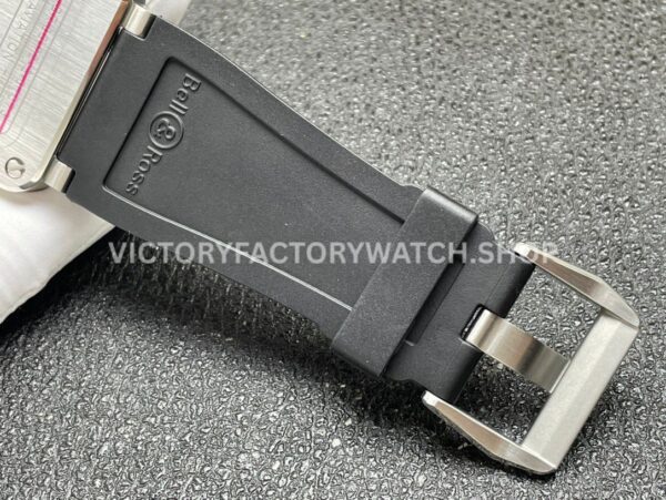 BRF Factory Bell & Ross BR 03 42mm Steel Black Rubber Strap Black Dial (9) BRF Factory Bell & Ross BR 03 42mm Steel Black Rubber Strap Black Dial