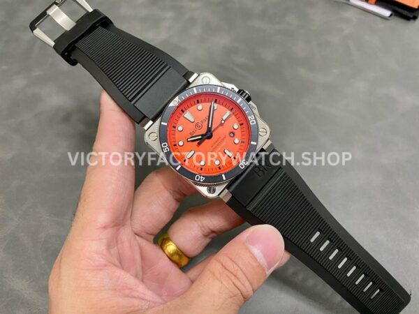 BRF Factory Bell & Ross BR-03-92 42mm Steel Rubber Strap Aluminum Bezel Orange Dial (1) BRF Factory Bell & Ross BR-03-92 42mm Steel Rubber Strap Aluminum Bezel Orange Dial