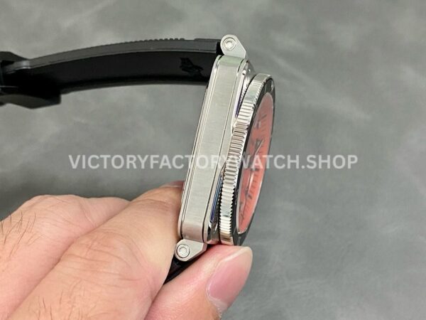 BRF Factory Bell & Ross BR-03-92 42mm Steel Rubber Strap Aluminum Bezel Orange Dial (4) BRF Factory Bell & Ross BR-03-92 42mm Steel Rubber Strap Aluminum Bezel Orange Dial