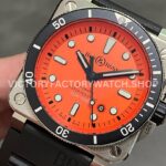 BRF Factory Bell & Ross BR-03-92 42mm Steel Rubber Strap Aluminum Bezel Orange Dial (6) BRF Factory Bell & Ross BR-03-92 42mm Steel Rubber Strap Aluminum Bezel Orange Dial