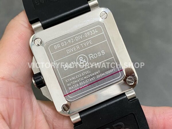 BRF Factory Bell & Ross BR-03-92 42mm Steel Rubber Strap Aluminum Bezel Orange Dial (7) BRF Factory Bell & Ross BR-03-92 42mm Steel Rubber Strap Aluminum Bezel Orange Dial