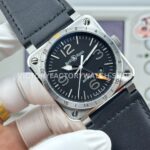 BRF Factory Bell & Ross BR 03-93 GMT 42mm Steel Leather Strap Black Dial (4) BRF Factory Bell & Ross BR-03-93 GMT 42mm Steel Leather Strap Black Dial