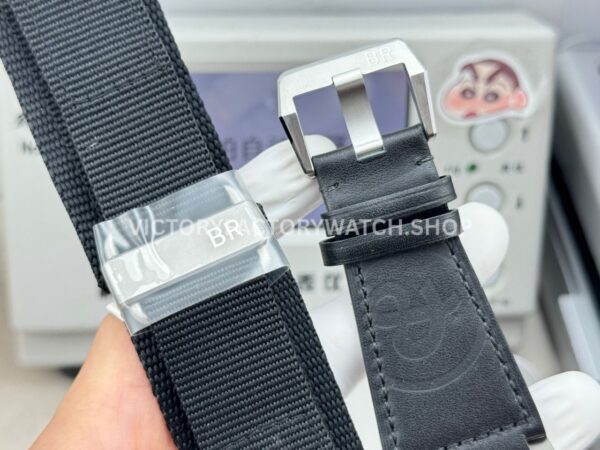 BRF Factory Bell & Ross BR 03-93 GMT 42mm Steel Leather Strap Black Dial (5) BRF Factory Bell & Ross BR-03-93 GMT 42mm Steel Leather Strap Black Dial