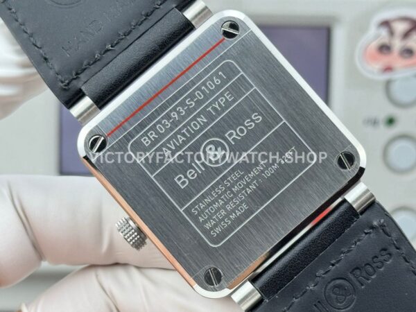 BRF Factory Bell & Ross BR 03-93 GMT 42mm Steel Leather Strap Black Dial (6) BRF Factory Bell & Ross BR-03-93 GMT 42mm Steel Leather Strap Black Dial