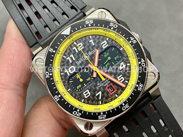 BRF Factory Bell & Ross BR-03-94 Chronographe 42mm Steel Rubber Strap Black Dial (1) BRF Factory Bell & Ross BR-03-94 Chronographe 42mm Steel Rubber Strap Black Dial
