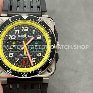 BRF Factory Bell & Ross BR-03-94 Chronographe 42mm Steel Rubber Strap Black Dial (3) BRF Factory Bell & Ross BR-03-94 Chronograph 42mm steel rubber strap black dial
