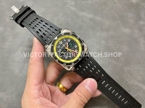 BRF Factory Bell & Ross BR-03-94 Chronographe 42mm Steel Rubber Strap Black Dial (5) BRF Factory Bell & Ross BR-03-94 Chronographe 42mm Steel Rubber Strap Black Dial