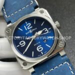 BRF Factory Bell & Ross BR 03 BR0392-BLU-STSCA 42mm Steel Leather Strap Blue Dial (4) BRF Factory Bell & Ross BR-03 BR0392-BLU-STSCA 42mm Steel Leather Strap Blue Dial