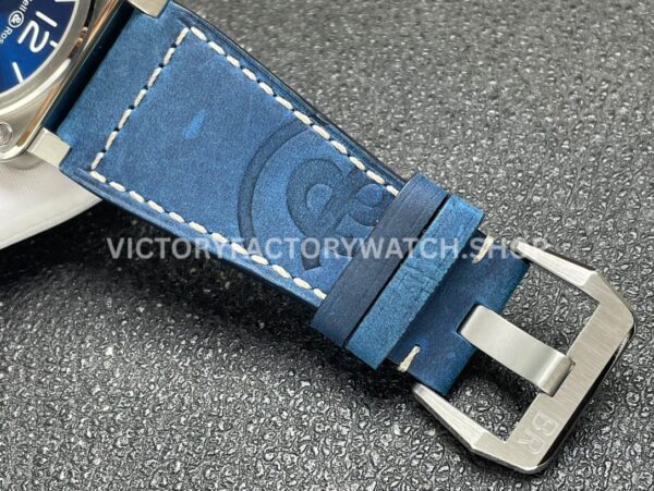 BRF Factory Bell & Ross BR 03 BR0392-BLU-STSCA 42mm Steel Leather Strap Blue Dial (6) BRF Factory Bell & Ross BR-03 BR0392-BLU-STSCA 42mm Steel Leather Strap Blue Dial