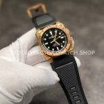 BRF Factory Bell & Ross BR-03 BR0392-D-BR-BR-SCA 42mm Bronze Leather strap Black Dial