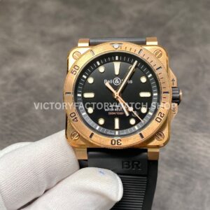 BRF Factory Bell & Ross BR 03 BR0392-D-BR-BR-SCA 42mm Bronze Leather strap Black Dial (9) BRF Factory Bell & Ross BR-03 BR0392-D-BR-BR-SCA 42mm bronze black dial leather strap