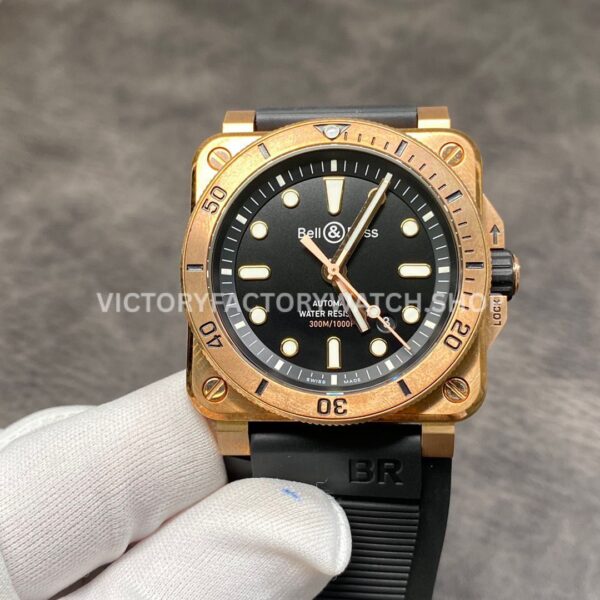 BRF Factory Bell & Ross BR-03 BR0392-D-BR-BR-SCA 42mm bronze black dial leather strap