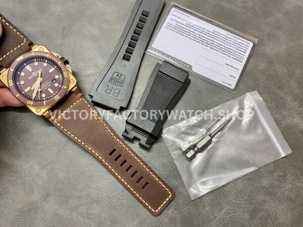 BRF Factory Bell & Ross BR-03 BR0392-D-BR-BR-SCA 42mm Bronze Leather strap Brown Dial (6) BRF Factory Bell & Ross BR-03 BR0392-D-BR-BR-SCA 42mm Bronze Leather strap Brown Dial