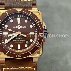 BRF Factory Bell & Ross BR-03 BR0392-D-BR-BR-SCA 42mm Bronze Leather strap Brown Dial (9) BRF Factory Bell & Ross BR-03 BR0392-D-BR-BR-SCA 42mm bronze brown dial leather strap