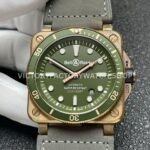 BRF Factory Bell & Ross BR 03 BR0392-D-G-BRSCA 42mm Bronze Calf Skin Strap Green Dial (5) BRF Factory Bell & Ross BR-03 BR0392-D-G-BRSCA 42mm Bronze Calf Skin Strap Green Dial