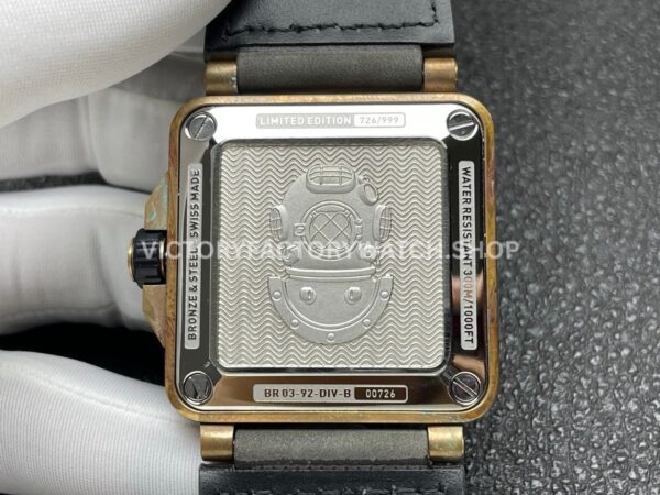 BRF Factory Bell & Ross BR 03 BR0392-D-G-BRSCA 42mm Bronze Calf Skin Strap Green Dial (9) BRF Factory Bell & Ross BR-03 BR0392-D-G-BRSCA 42mm Bronze Calf Skin Strap Green Dial
