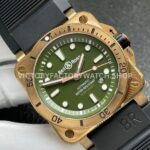 BRF Factory Bell & Ross BR 03 BR0392-D-LT-BRSRB 42mm Bronze Leather strap Green Dial (13) BRF Factory Bell & Ross BR-03 BR0392-D-BR-BRSCA 42mm Bronze Rubber Strap Grey Dial