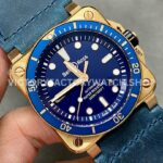 BRF Factory Bell & Ross BR-03 BR0392-D-LU-BR-SCA 42mm Bronze Leather strap Blue Dial (2) BRF Factory Bell & Ross BR-03 BR0392-D-LU-BR-SCA 42mm Bronze Calf Skin Strap Blue Dial