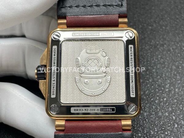 BRF Factory Bell & Ross BR 03 BR0392-D-R-BRSCA 42mm Bronze Leather Strap Red Dial (4) BRF Factory Bell & Ross BR-03 BR0392-D-R-BRSCA 42mm Bronze Leather Strap Red Dial