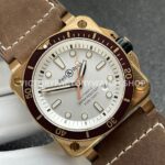BRF Factory Bell & Ross BR 03 BR0392-D-WH-BRSCA 42mm Bronze Leather Strap Silver Dial (8) BRF Factory Bell & Ross BR-03 BR0392-D-WH-BRSCA 42mm Bronze Leather Strap Silver Dial