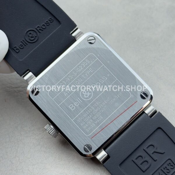 BRF Factory Bell & Ross BR-03 BR0393-BL-ST/SCA 42mm Black Rubber Strap Aluminium Bezel Black Dial